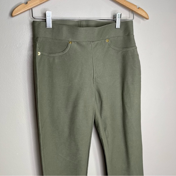 MICHAEL Michael Kors Green Olive Fabric Skinny Leg Pants Size Small - Picture 3 of 9